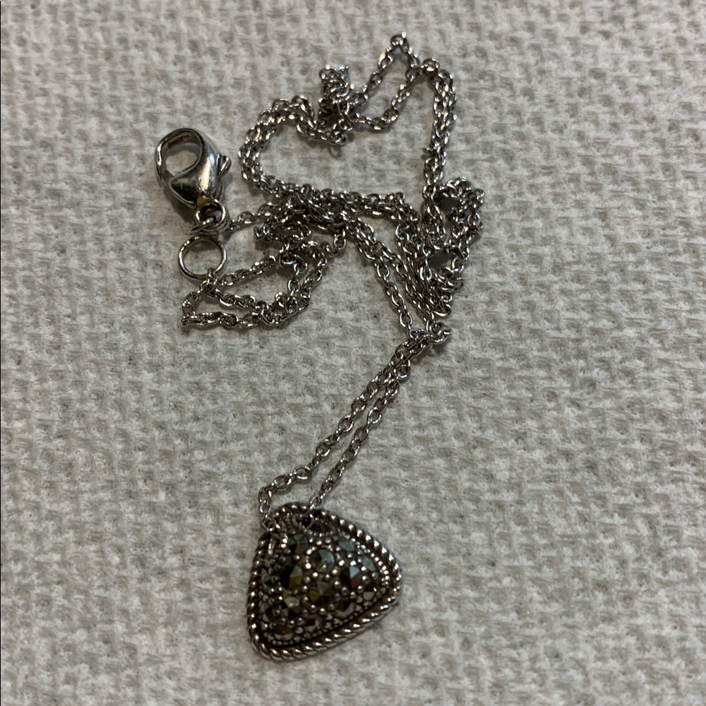 Sterling Silver Necklace - Pendant and 16 inch Chain - Vintage